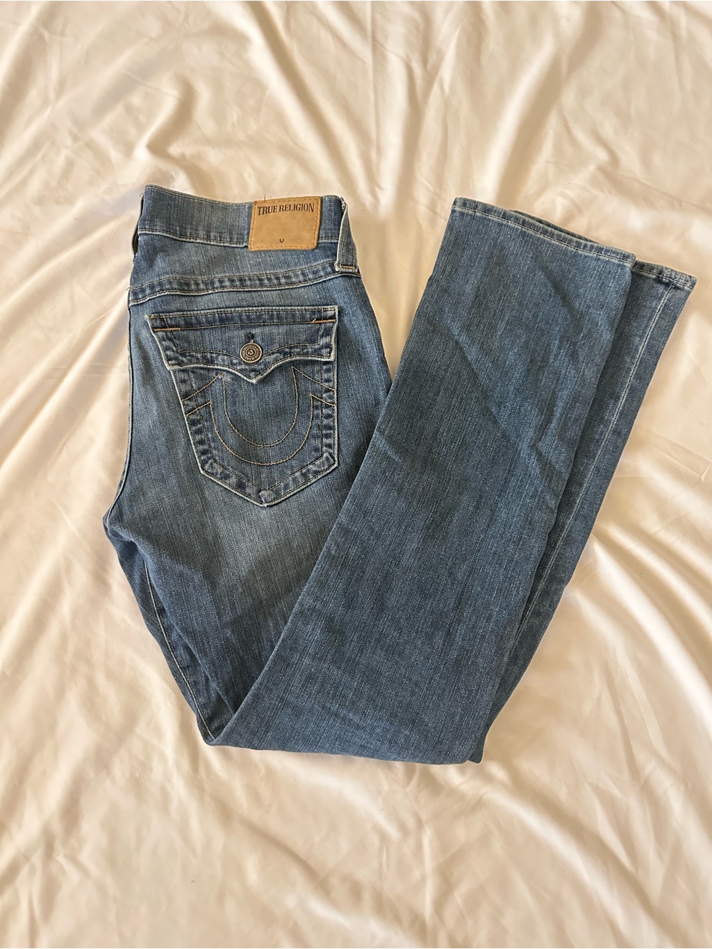 True Religion Ricky Straight Blue Denim Jeans